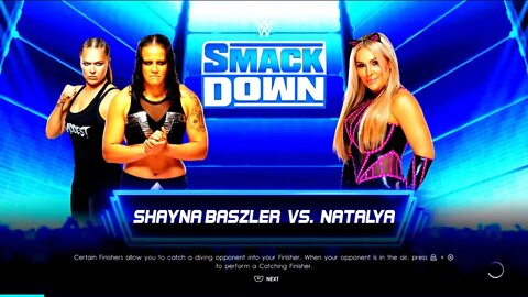 WWE Friday Night Smackdown Natalya vs Shayna Baszler w/ Ronda Rousey