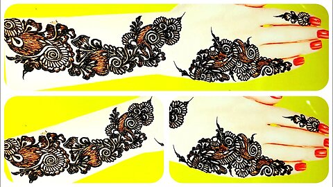 New stylish back hand mehndi design | easy mehndi design | iqra mehndi design