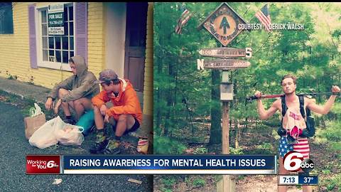 Fishers man completes mountain trail to raise money for mental health care