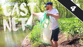 CAST NETTING CARP GALORE - One of a Kind Adventure Controlling Rough Fish