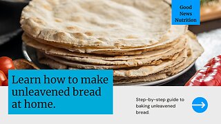 Gluten Free Unleavened Bread Recipe: How do I make unleavened bread for the Passover?