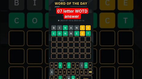 7 letter WOTD answer binance today | word of the day answers binance