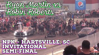 Street Outlaws 2021 No Prep Kings - Hartsville, SC: Invitational Semi, Ryan Martin vs Robin Roberts