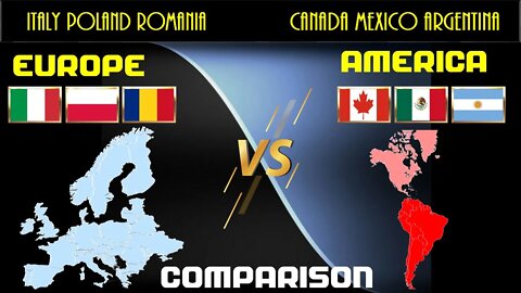 Italy Poland Romania VS Canada Mexico Argentina Economic Comparison Battle 2021 ,World Count