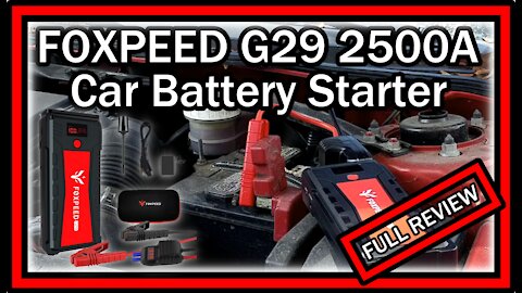 FOXPEED G29 2500A Car Battery Starter, 21000mAh Portable Auto Jump Starter, USB QC, FULL REVIEW