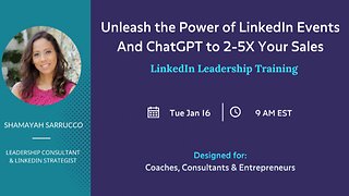 Unleash the Power of LinkedIn Events & ChatGPT to 2-5X Sales in 2024