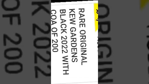 #RARE #ORIGINAL #KEWGARDENS #BLACK #SERIESWITH #COA #invest #investing #changecheckercom #coins #kew