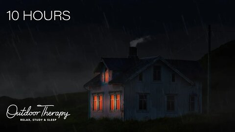 Spooky Stormy Night at a Haunted House | Halloween Ambience with Thunderstorm and Rain Sounds