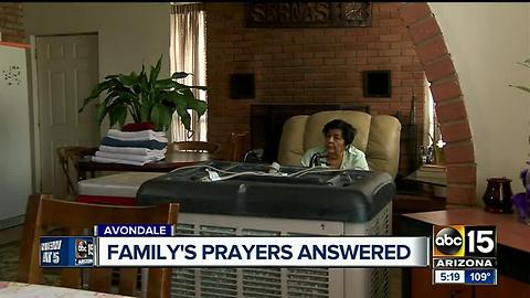 Family's prayers answered after they lived without AC for two weeks
