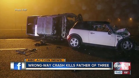 Father killed in wrong-way crash