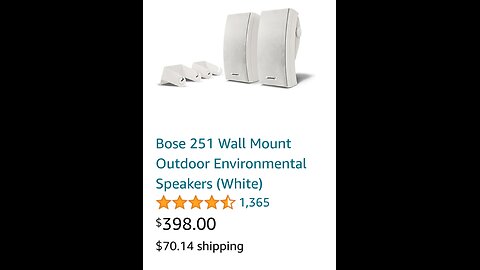 Bose 251 Wall Mount Outdoor Environmental Speakers (White)