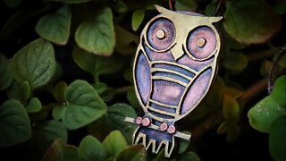 Copper & Brass Owl Necklace #shorts