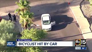 Bicyclist hit by vehicle in Scottsdale