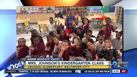 Good morning from Mrs. Johnson's kindergarten class at Arundel Elementary!