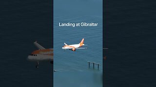 G-EZDI at Gibraltar Airport Landing