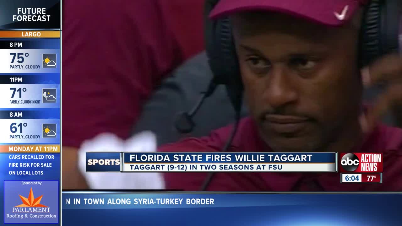 Florida State fires head coach Willie Taggart