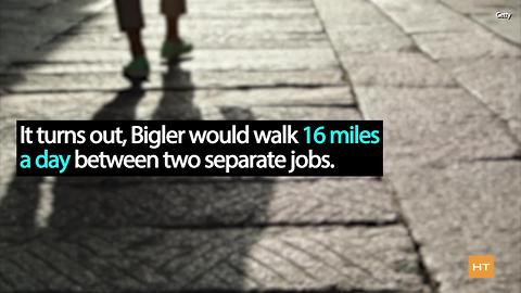 Man walks 16 miles daily for 2 jobs, gets free car
