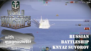 World of Warships Gameplay - Russian Battleship Knyaz Suvorov