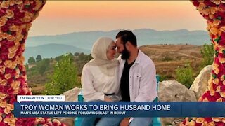 Troy woman works to bring husband home