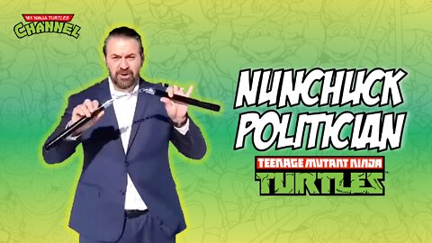 Politician with Nunchuck Skills Like TMNT's Michelangelo