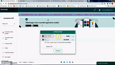 izichange acheter crypto monnaie tron par mobile money