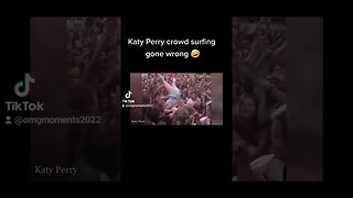 Katy perry crowd surfing gone wrong Celebrity fail #foryou #foryoupage #funnyshorts #failarmy