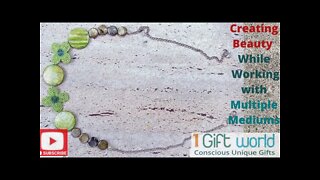 How to Create a Beautiful Necklace while working with Multiple Mediums & Recycling