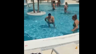 Dissolving Swim Shorts Prank on man