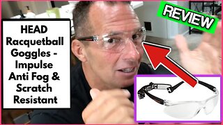 HEAD Racquetball Goggles Impulse Anti Fog & Scratch Resistant