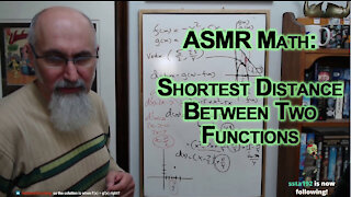 Shortest Distance Between Two Functions That Don't Intersect: Linear & Quadratic [ASMR Math Problem]