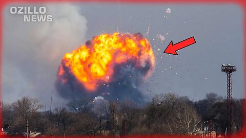 Russian territory was illuminated by the explosion! Russian Gunpowder Factory Blow Up!