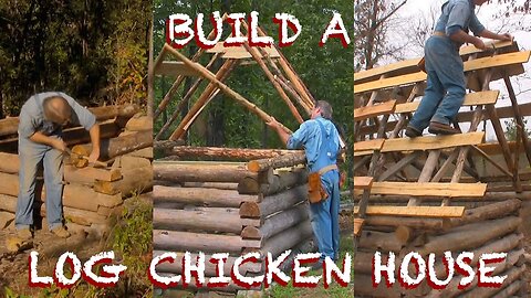 Building an Old-fashioned Log Chicken House, Part 2 - Walls & Roof - The FHC Show, ep 17