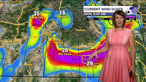 Still sunny across SW Idaho but cool & blustery too