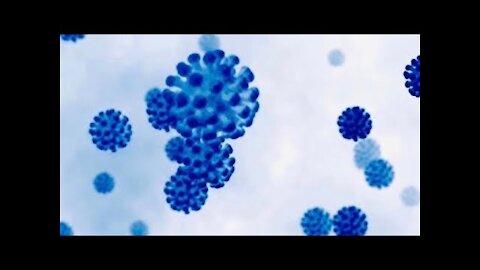 Corona Virus COVID-19 Blue Animation Background Video