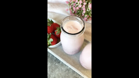 Strawberry Milk 🍓 | Amazing short cooking video | Recipe and food hacks