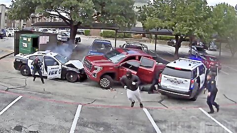 Dallas Police Shoot Armed Suspect After Stolen Pickup Truck Rams Cruisers