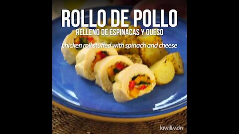 Spinach and Cheese Stuffed Chicken Roll
