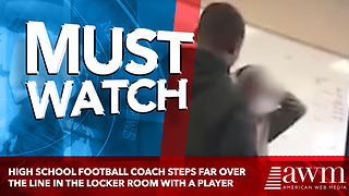 High School Football Coach Steps Far Over The Line In The Locker Room With A Player