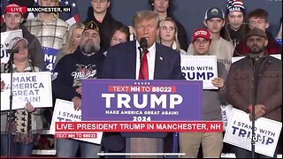 President Trump in Manchester, NH - Says hello Veteran named Al - King of Veterans