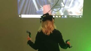 VR game gets too real for this woman