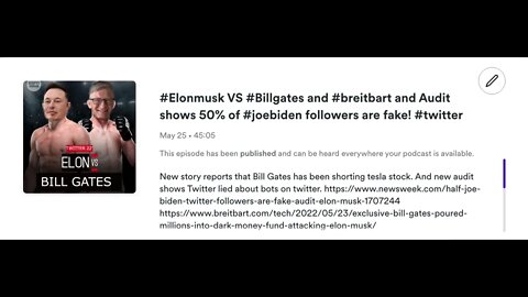 @Elon Musk VS @Bill Gates VS #breitbart and Audit shows 50% of @Joe Biden followers are fake@Twitter