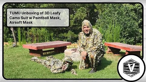 TUMU Unboxing of 3D Leafy Camo Suit w Paintball Mask, Airsoft Mask
