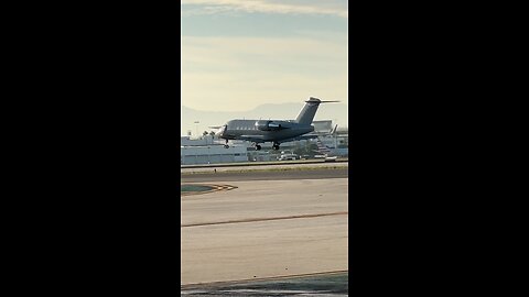 Private jet landing