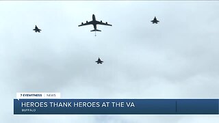 Heroes in the sky thank heroes on the ground with flyover of the Buffalo VA