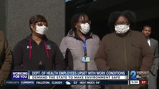 Dept. of Health workers say work conditions are unhealthy