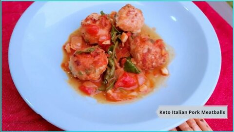 Keto Italian Pork Meatballs Recipe #Keto #Recipes