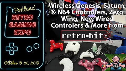 Retro-Bit @ PRGE 2019: Genesis, Saturn, N64 Wireless Controllers, & Possible Zero Wing Return?!