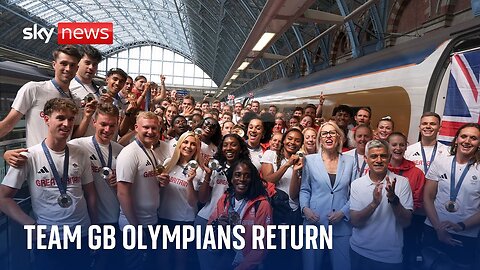 Paris Olympics: Cheers for Team GB as they return to UK