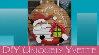 Crafts: Santa Christmas Door Hanger | Woodworking