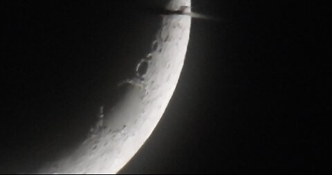 Nikon P900 - Moon Feb 2024 - Jet at 35 Seconds